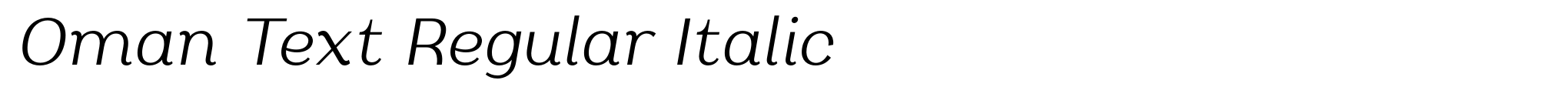 Oman Text Regular Italic image